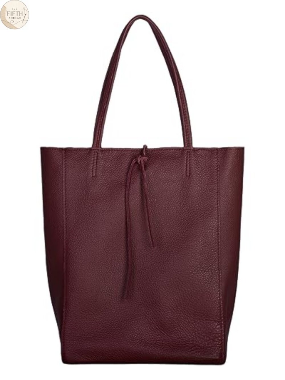 Genuine Italian Full-Grain Leather Tote Bag Large Slouchy Purse